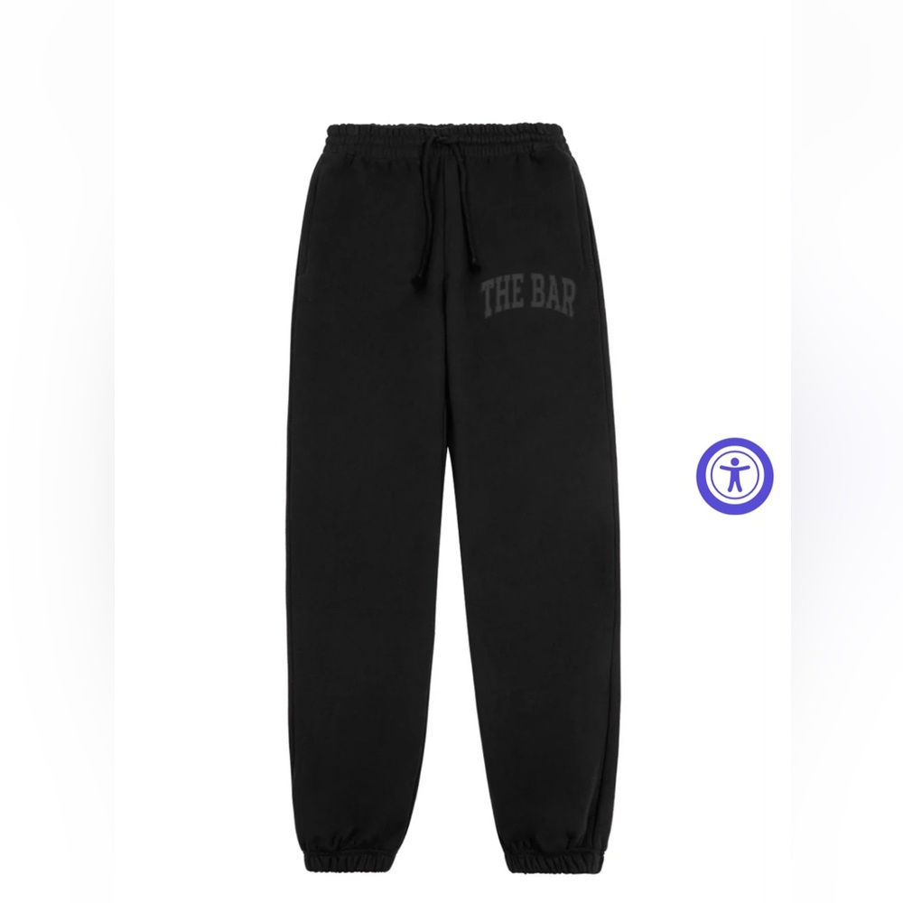 The Bar Varsity Jogger Sweatpants in Black
